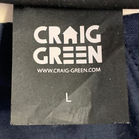 CRAIG GREEN Size L Navy Polyester Cotton Twill Straight Casual Pants - Picture 5 of 7